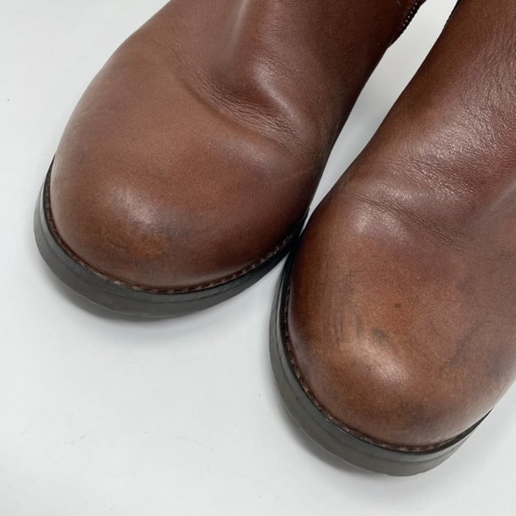 Marc Fisher Womens Brown Leather Side Zip Heel Bootie  Size 7.5 READ Description - Picture 4 of 9